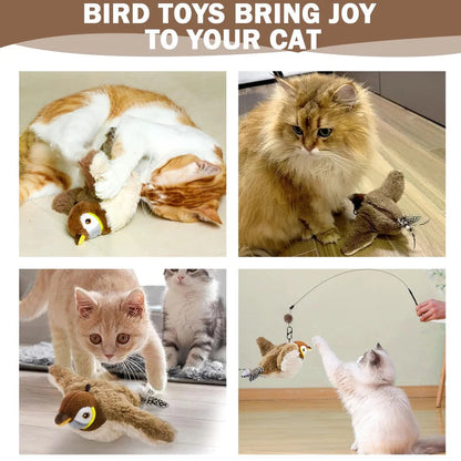 Jouet interactif amusant pour chat avec plumeau