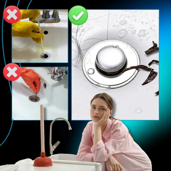 Bonde d'évier facile à installer avec joint souple et crépine