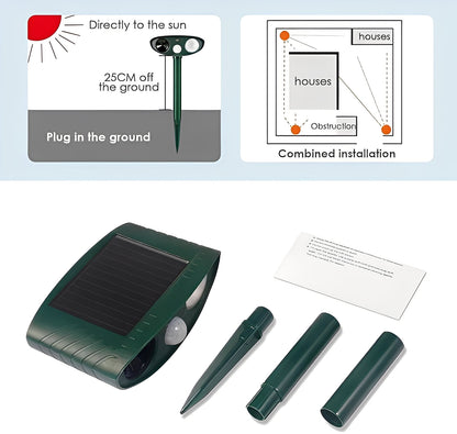 Répulsif antiparasitaire électronique d'extérieur, lot de 4