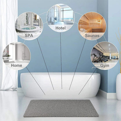 Tapis de douche antidérapant avec surface en caoutchouc souple