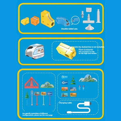 Kit de construction de train Maglev télécommandé Fun Kids