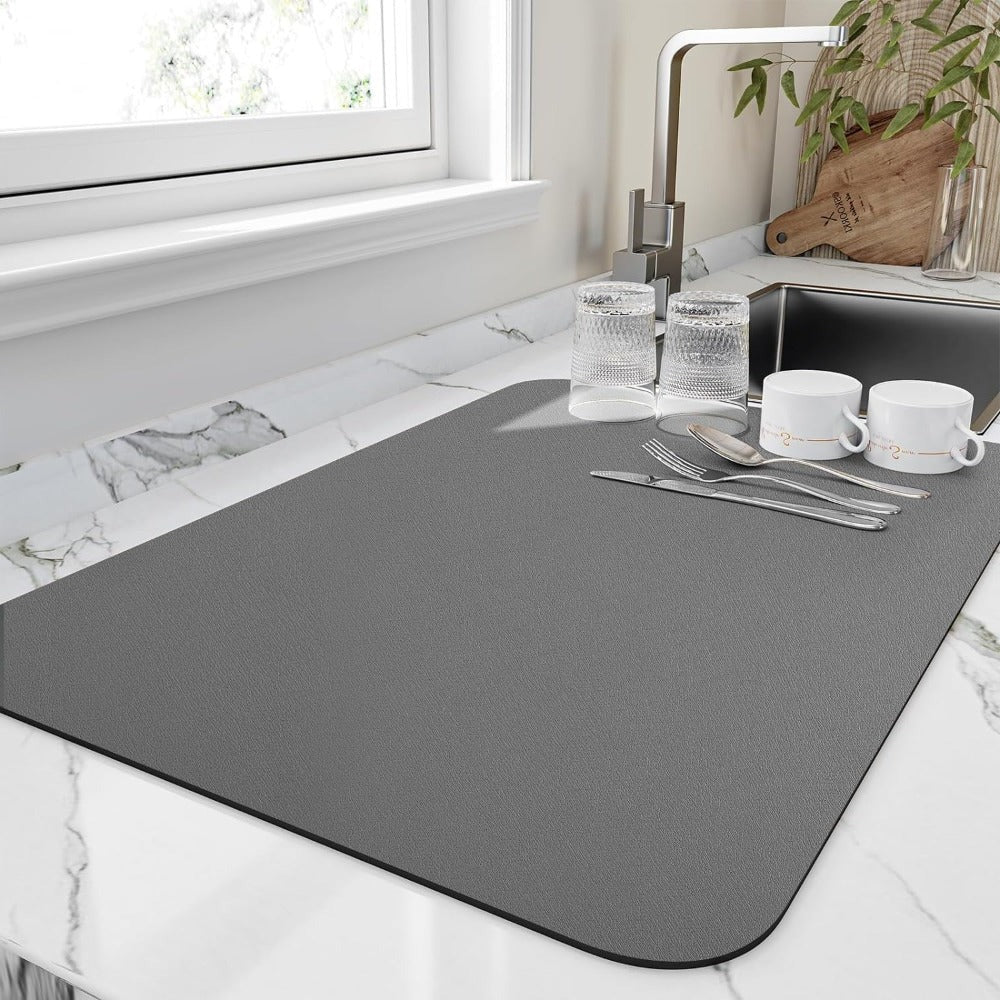 Tapis de séchage imperméable pour comptoir de cuisine