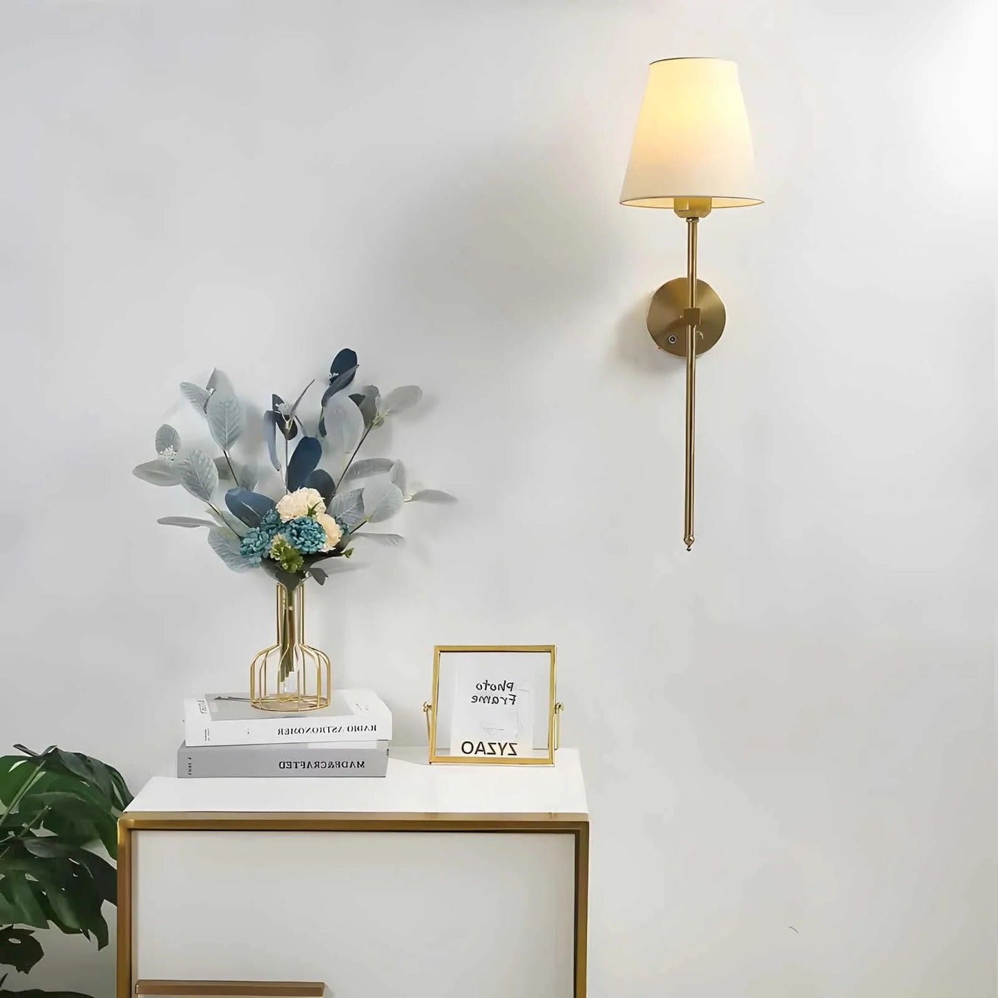 Lot de 2 appliques murales sans fil faciles à installer