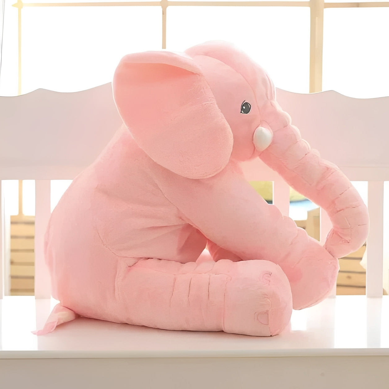 Oreiller de voyage doux en forme d'éléphant pour enfants
