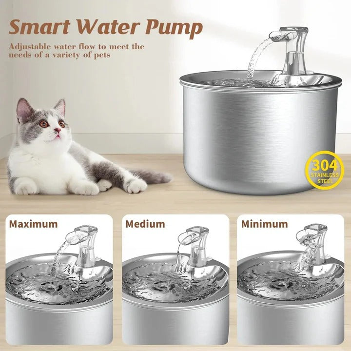 Fontaine à eau intelligente pour animaux de compagnie avec filtre et capteur