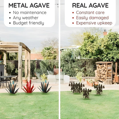 Décoration de jardin rustique en métal pour plantes grasses pour la maison