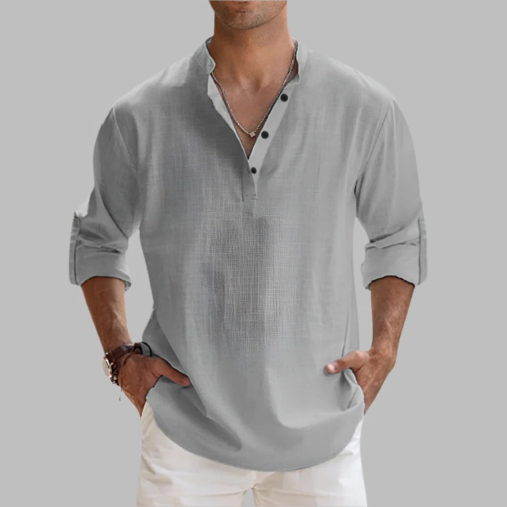 Chemise en lin respirante pour homme