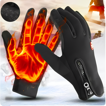 Rechargeable Heated Winter Gloves with 3-Level Temperature Control for Cold Weather Outdoor Activities | Touchscreen Compatible Thermal