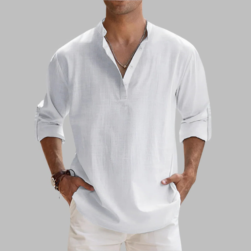 Chemise en lin respirante pour homme