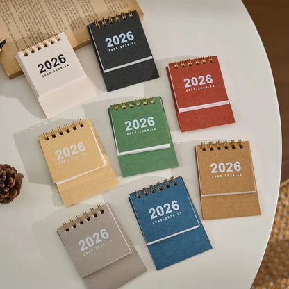 Calendrier de bureau compact 2026 avec support pour la maison et le bureau