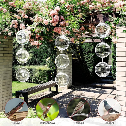 Épouvantail Rotatif Brillant anti-oiseaux pour Jardin