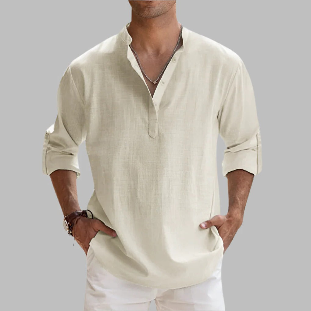 Chemise en lin respirante pour homme