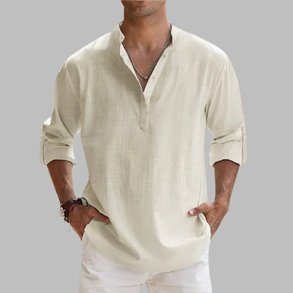 Chemise en lin respirante pour homme