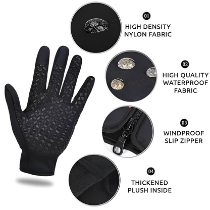 Rechargeable Heated Winter Gloves with 3-Level Temperature Control for Cold Weather Outdoor Activities | Touchscreen Compatible Thermal