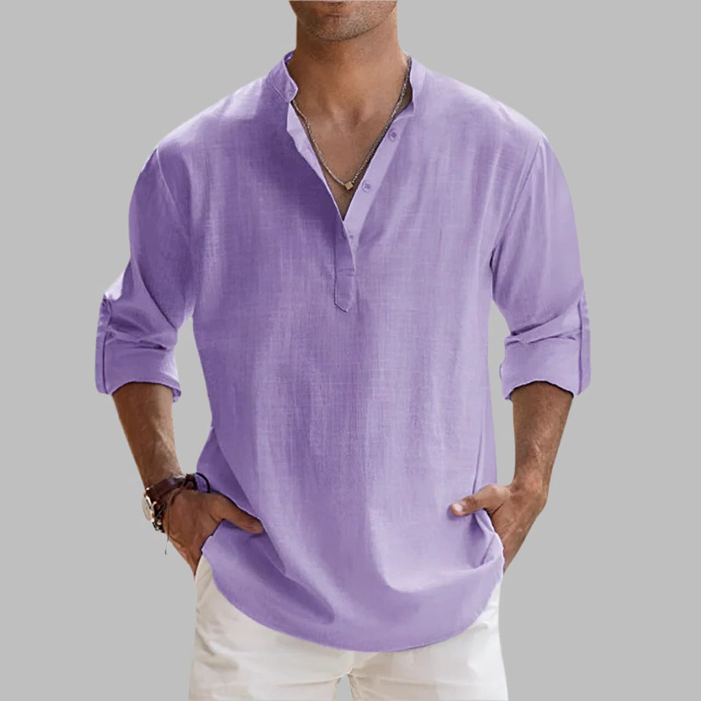 Chemise en lin respirante pour homme