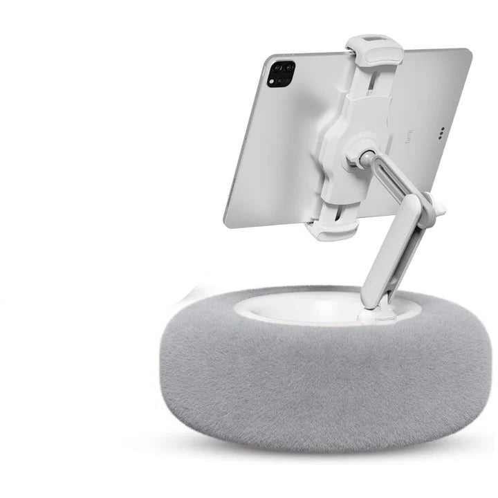 Support souple pour téléphone avec plateau à collation détachable