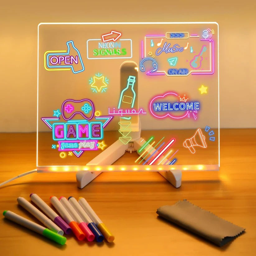Tableau d'écriture LED réutilisable avec écran alimenté par USB
