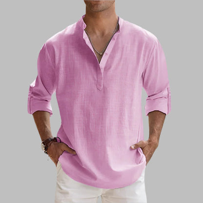 Chemise en lin respirante pour homme