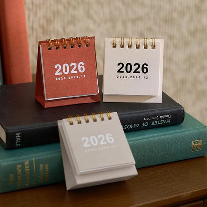 Calendrier de bureau compact 2026 avec support pour la maison et le bureau