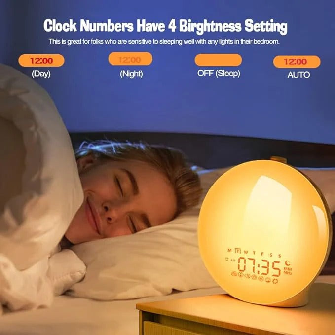 Réveil lumineux avec sons apaisants