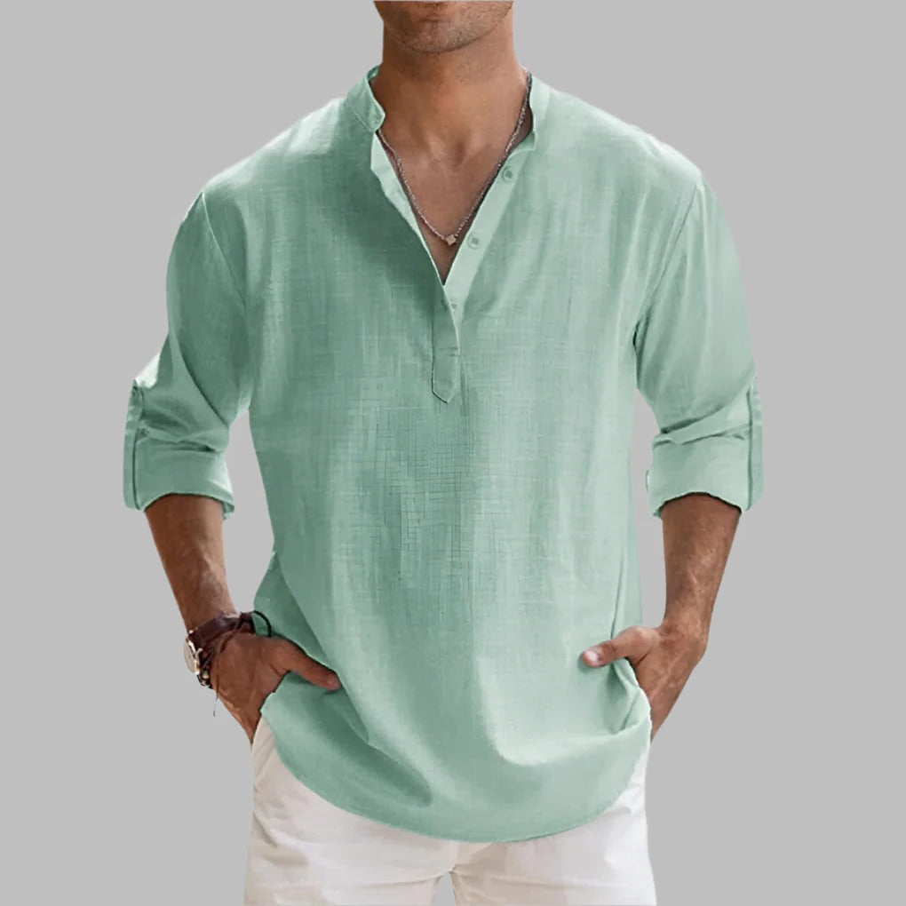 Chemise en lin respirante pour homme