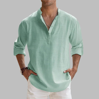 Chemise en lin respirante pour homme