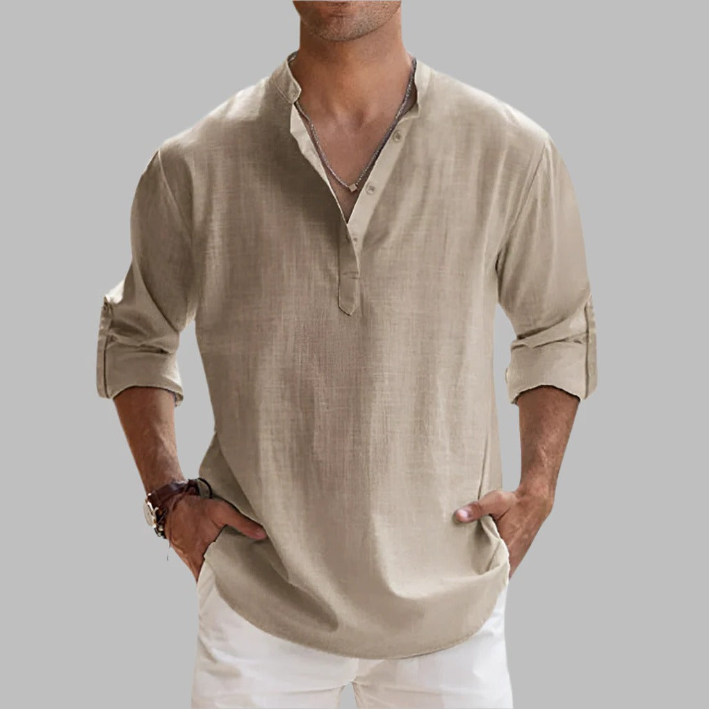 Chemise en lin respirante pour homme
