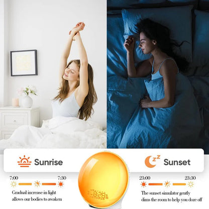 Réveil lumineux avec sons apaisants