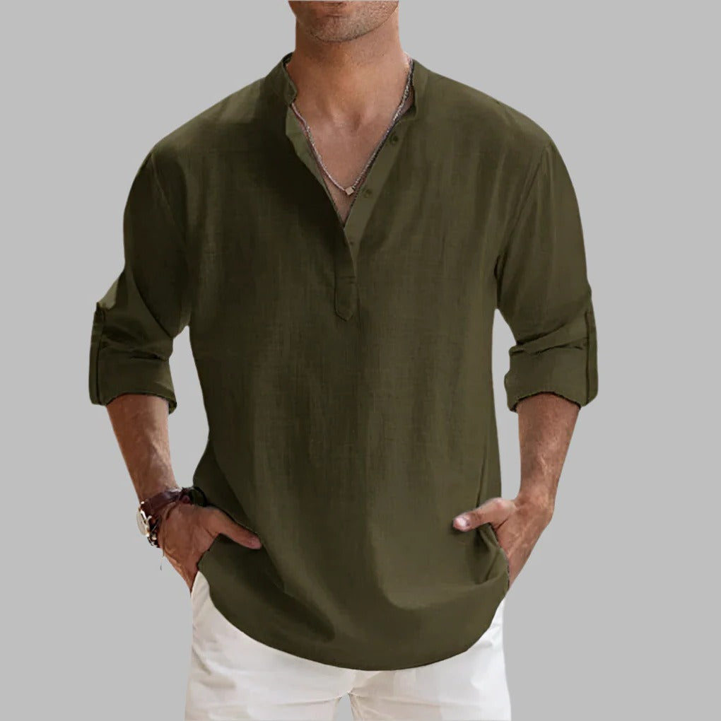 Chemise en lin respirante pour homme