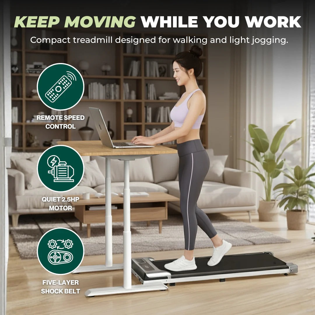 Tapis de course compact sous bureau avec écran LED