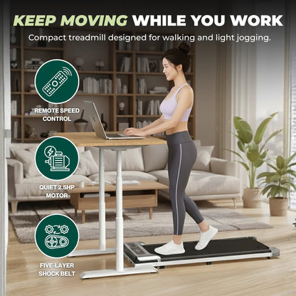 Tapis de course compact sous bureau avec écran LED