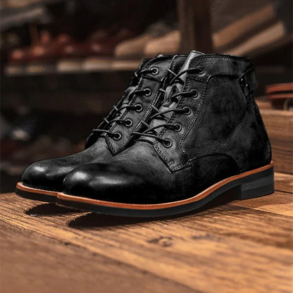 Comfortable Men's Leather Work Boots for Arch Support - Ortekor