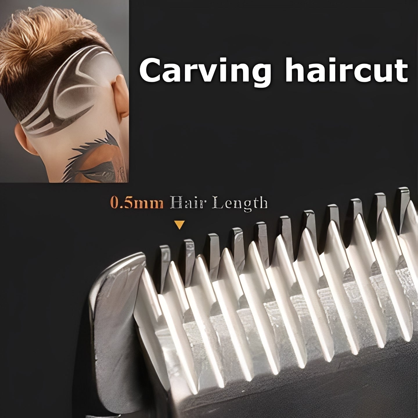 Kit de tondeuse à cheveux sans fil avec tondeuse et rasoir réglables