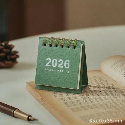 Calendrier de bureau compact 2026 avec support pour la maison et le bureau