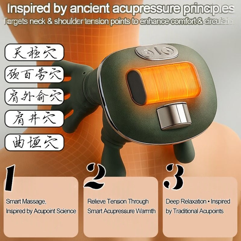 Écharpe massante chauffante pour le soulagement de la nuque et des épaules