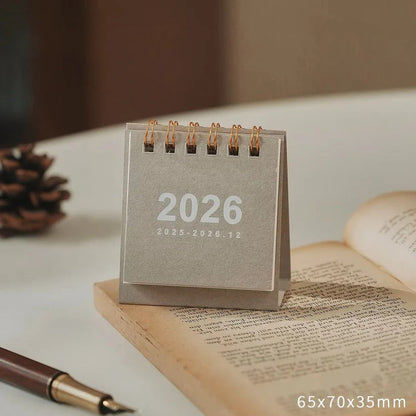 Calendrier de bureau compact 2026 avec support pour la maison et le bureau