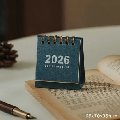 Calendrier de bureau compact 2026 avec support pour la maison et le bureau