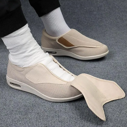 Orthopedic Sneakers Extra Wide Fit Memory Foam Cushioned Lace-Up Walking Shoes for Swollen Feet Diabetic-Friendly Athletic Footwear Unisex