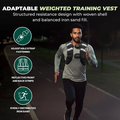 Gilet de sport lesté ajustable pour hommes et femmes