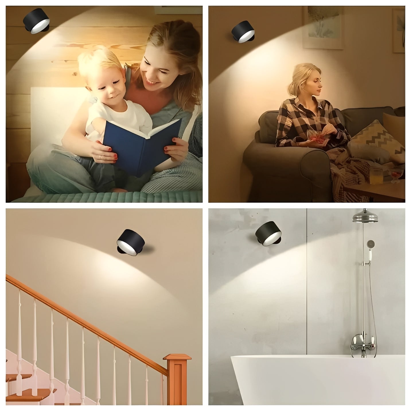 Applique murale LED réglable avec tête rotative