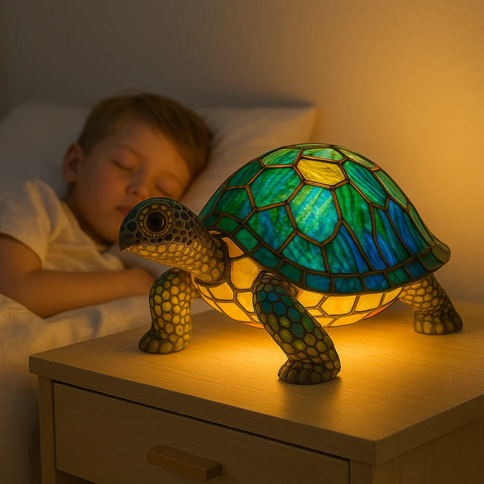 Lampe de Bureau Tortue Douillette à Lumière Chaude et Douce