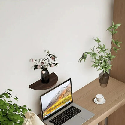 Étagère murale ronde en bois pour la décoration intérieure