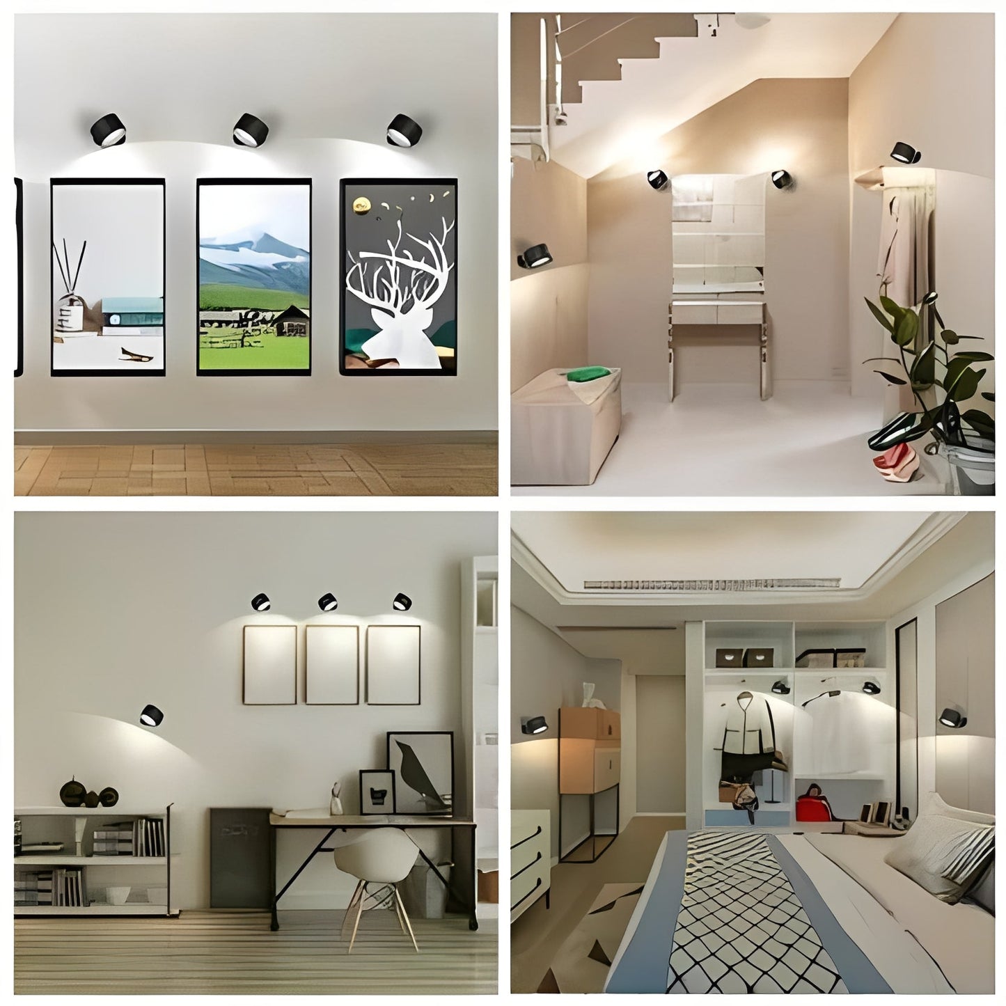 Applique murale LED réglable avec tête rotative