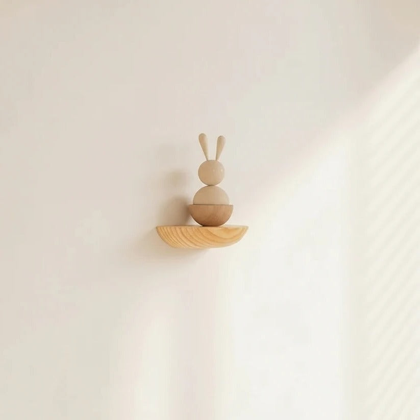 Étagère murale ronde en bois pour la décoration intérieure