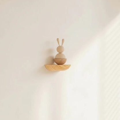 Étagère murale ronde en bois pour la décoration intérieure