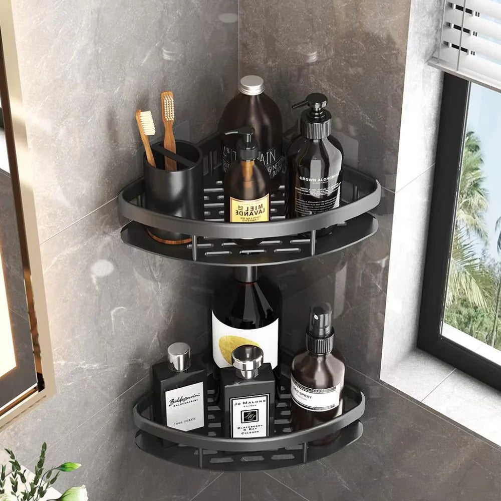 Étagère de douche d'angle peu encombrante