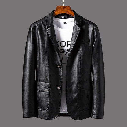 Vintage Style Leather Biker Jacket for Men - Ortekor
