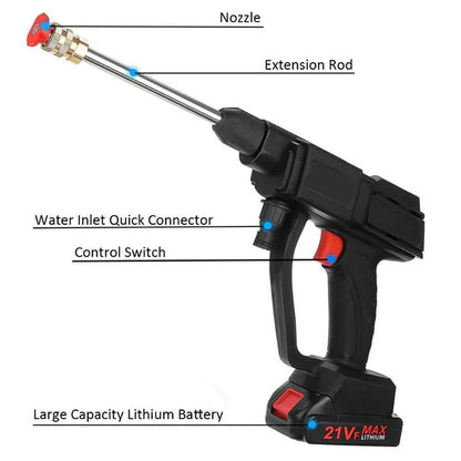 Nettoyeur haute pression portatif rechargeable avec deux batteries
