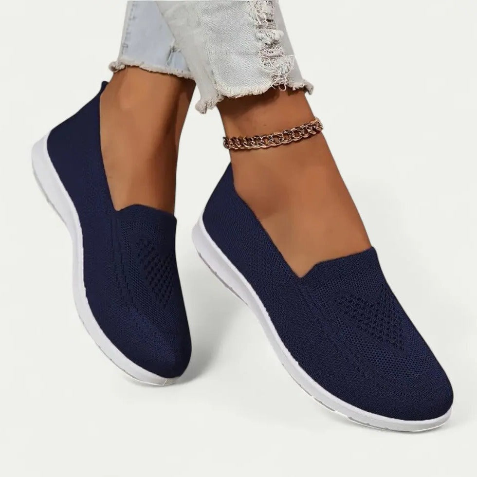 Baskets slip-on respirantes pour femmes avec semelles intérieures confortables et douces