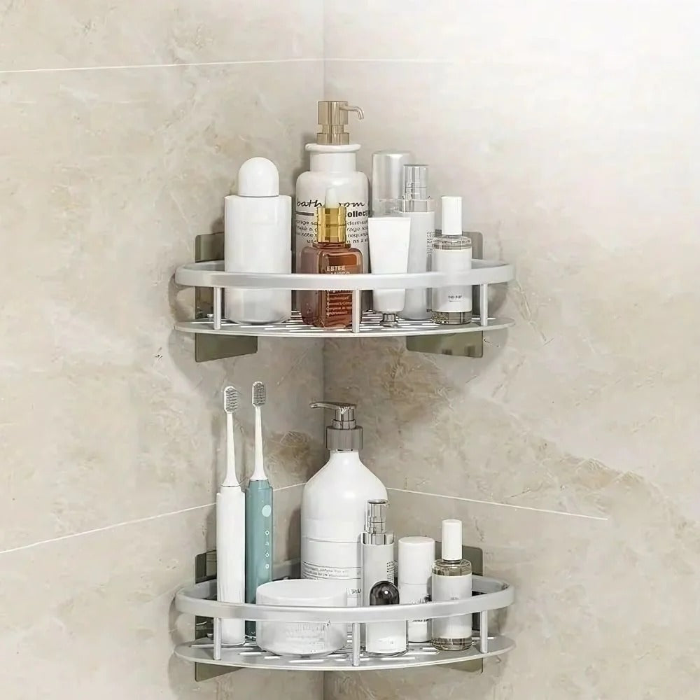 Étagère de douche d'angle peu encombrante